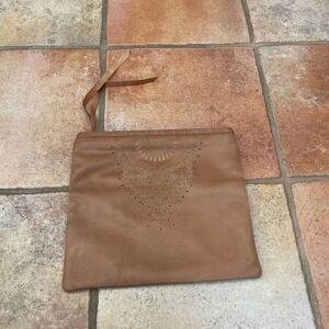 CleoBella fold over clutch leather laser cut design